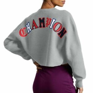 Champion Gray Reverse Weave Cropped Sweatshirt Women’s Size Medium
